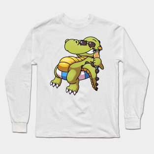 Crocodile At The Beach Long Sleeve T-Shirt